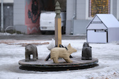 Merry go-round in the snow