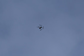 A drone flying above